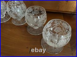 6 Verres Baccarat Modèle Fontenay Années 30