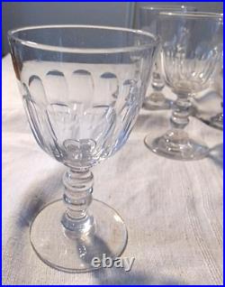 6 Verres EN CRISTAL DE BACCARAT MODELE CLERMONT A CÔTES PLATES XIX ème 6 Verres EN CRISTAL DE BACCARAT MODELE CLERMONT A CÔTES PLATES XIX ème