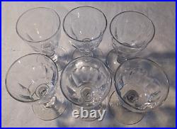 6 Verres EN CRISTAL DE BACCARAT MODELE CLERMONT A CÔTES PLATES XIX ème 6 Verres EN CRISTAL DE BACCARAT MODELE CLERMONT A CÔTES PLATES XIX ème