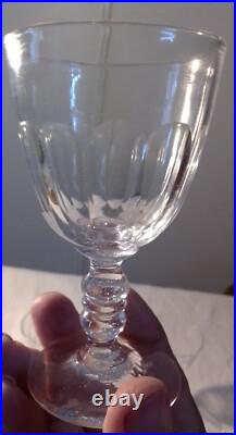 6 Verres EN CRISTAL DE BACCARAT MODELE CLERMONT A CÔTES PLATES XIX ème 6 Verres EN CRISTAL DE BACCARAT MODELE CLERMONT A CÔTES PLATES XIX ème