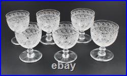 6 Verres En Cristal De Baccarat Modele Rohan H = 7.5 CM