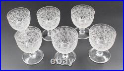 6 Verres En Cristal De Baccarat Modele Rohan H = 7.5 CM