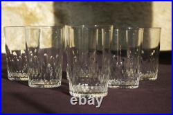 6 Verres Gobelet en Cristal de Baccarat modèle Richelieu H 7,9cm 6 Verres Gobelet en Cristal de Baccarat modèle Richelieu H 7,9cm