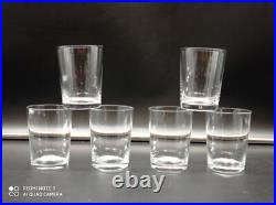 6 Verres Gobelets Whisky, Thé, Vin en Cristal de BACCARAT modèle Perfection, H8,7cm