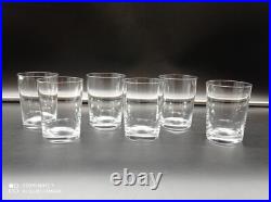 6 Verres Gobelets Whisky, Thé, Vin en Cristal de BACCARAT modèle Perfection, H8,7cm