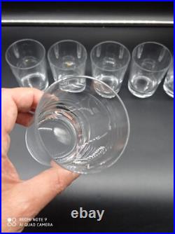 6 Verres Gobelets Whisky, Thé, Vin en Cristal de BACCARAT modèle Perfection, H8,7cm