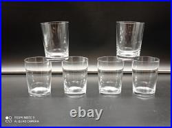 6 Verres Gobelets Whisky, Thé, Vin en Cristal de BACCARAT modèle Perfection, H8,7cm
