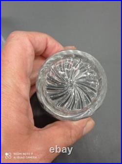 6 Verres Gobelets en Cristal de BACCARAT modèle BAMBOU TORS, H 8 cm, signé