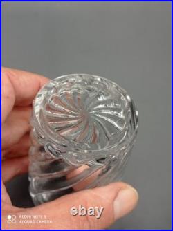 6 Verres Gobelets en Cristal de BACCARAT modèle BAMBOU TORS, H 8 cm, signé