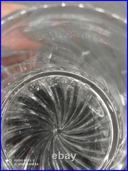 6 Verres Gobelets en Cristal de BACCARAT modèle BAMBOU TORS, H 8 cm, signé