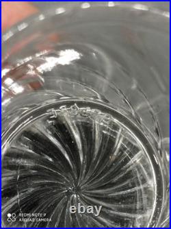 6 Verres Gobelets en Cristal de BACCARAT modèle BAMBOU TORS, H 8 cm, signé