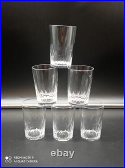 6 Verres Gobelets en Cristal de BACCARAT modèle Richelieu, H 8 cm, signé