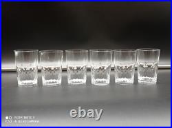 6 Verres Gobelets en Cristal de BACCARAT modèle Richelieu, H 8 cm, signé