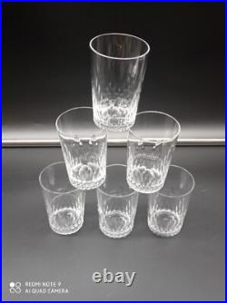6 Verres Gobelets en Cristal de BACCARAT modèle Richelieu, H 8 cm, signé