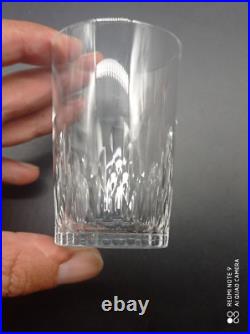 6 Verres Gobelets en Cristal de BACCARAT modèle Richelieu, H 8 cm, signé