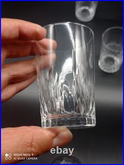 6 Verres Gobelets en Cristal de BACCARAT modèle Richelieu, H 8 cm, signé