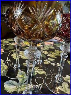 6 Verres Vins Roemer Cristal double # Baccarat St Louis Bohème WMF Vintage