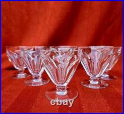 6 Verres à Vin Blanc BACCARAT Cristal Modèle Talleyrand 8,5 cm Apéritif Eau