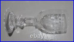 6 Verres à Vin Blanc Cristal de Baccarat Décor Guirlande et Fleur