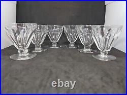 6 Verres à Vin Blanc signés BACCARAT, Modèle Talleyrand. N° 2