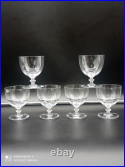 6 Verres à Vin Rouge en Cristal de BACCARAT modèle ROHAN UNI, signé, H 10 cm