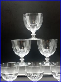 6 Verres à Vin Rouge en Cristal de BACCARAT modèle ROHAN UNI, signé, H 10 cm