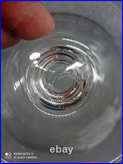 6 Verres à Vin Rouge en Cristal de BACCARAT modèle ROHAN UNI, signé, H 10 cm