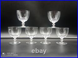 6 Verres à Vin Rouge en Cristal de BACCARAT modèle ROHAN UNI, signé, H 10 cm