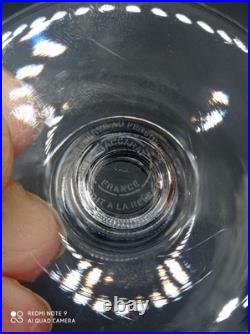 6 Verres à Vin Rouge en Cristal de BACCARAT modèle ROHAN UNI, signé, H 10 cm