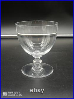 6 Verres à Vin Rouge en Cristal de BACCARAT modèle ROHAN UNI, signé, H 10 cm