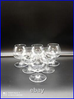 6 Verres à cognac en Cristal de BACCARAT modèle PERFECTION, signé, H 11,5 cm