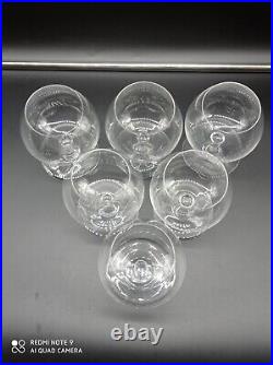 6 Verres à cognac en Cristal de BACCARAT modèle PERFECTION, signé, H 11,5 cm