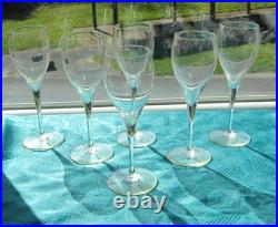 6 Verres à vin blanc en cristal de baccarat du modèle Saint Rémy