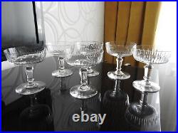 6 anciennes coupes à vin champagne glace cristal de Baccarat modèle JEUX d'ORGUE 6 anciennes coupes à vin champagne glace cristal de Baccarat modèle JEUX d'ORGUE