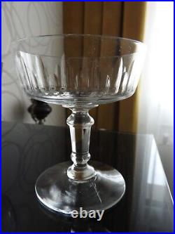 6 anciennes coupes à vin champagne glace cristal de Baccarat modèle JEUX d'ORGUE 6 anciennes coupes à vin champagne glace cristal de Baccarat modèle JEUX d'ORGUE