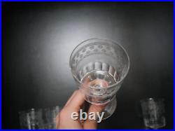 6 anciens verres à EAU cristal gravé Baccarat gravure 4770 étoiles fleur 15 cm 6 anciens verres à EAU cristal gravé Baccarat gravure 4770 étoiles fleur 15 cm