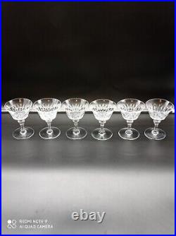 6 coupes à Champagne en Cristal de BACCARAT Modèle PICCADILLY
