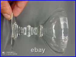 6 coupes à Champagne en Cristal de BACCARAT côtes plates, signées