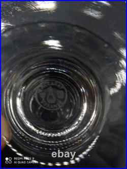 6 coupes à Champagne en Cristal de BACCARAT côtes plates, signées