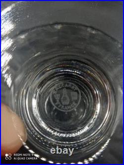 6 coupes à Champagne en Cristal de BACCARAT côtes plates, signées