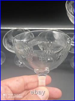 6 coupes à Champagne en Cristal de BACCARAT modèle Molière, 12,5 cm