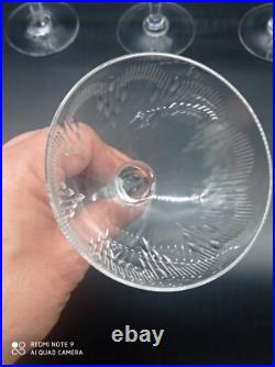 6 coupes à Champagne en Cristal de BACCARAT modèle Molière, 12,5 cm