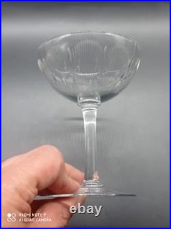 6 coupes à Champagne en Cristal de BACCARAT modèle Molière, 12,5 cm