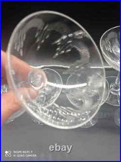 6 coupes à Champagne en Cristal de BACCARAT modèle Molière, 12,5 cm