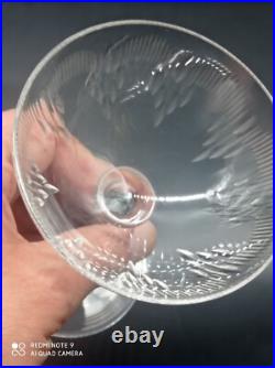 6 coupes à Champagne en Cristal de BACCARAT modèle Molière, 12,5 cm