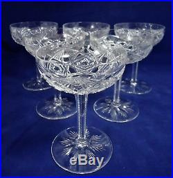6 coupes à champagne cristal Baccarat Lagny 13 cm Réf A25/7/9 cup