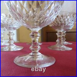 6 coupes a champagne en cristal de Baccarat signé modèle ARMAGNAC