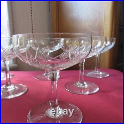 6 coupes a champagne en cristal de baccarat modèle proche a epron 6 coupes a champagne en cristal de baccarat modèle proche a epron