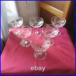 6 coupes a champagne en cristal de baccarat modèle proche a epron