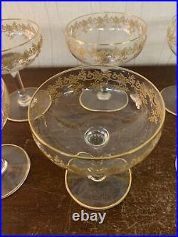 6 coupes à champagne modèle Récamier en cristal de Baccarat (prix à la pièce)
